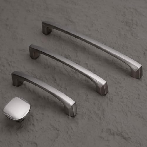 BUKOBYHE 10 Pack 5 Inch Kitchen Cabinet Handles Brushed Satin Nickel Cabinet Pulls Silver Drawer Pulls Zinc Alloy Kitchen Hardware view 6