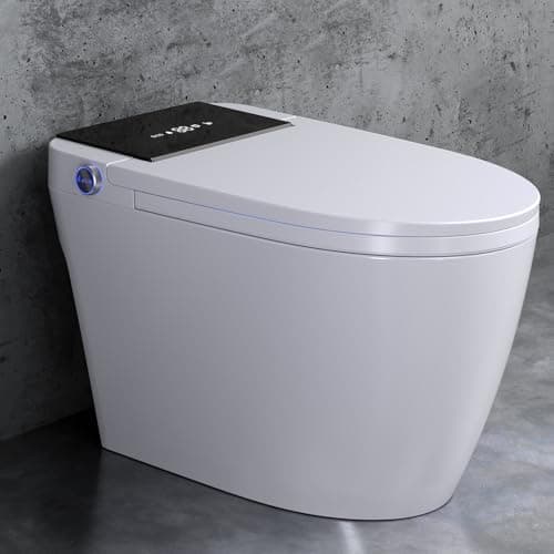Electric Smart Toilet with Bidet Built-In & Tank, No Water Pressure Limit, Modern Design with Foam Shield, Foot Sensor & Auto Flush, Elongated One Piece, Heated Seat, Warm Air Dryer, 1000g MaP Flush — image 1