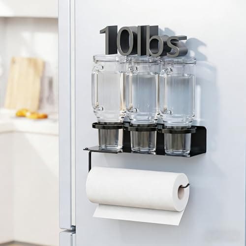 YIGII Magnetic Cup Holder for Fridge, 2 Pack Water Bottle Organizer for Stanley Cup with Tumbler Lid Holder, Magnetic Tumbler Storage Rack for Metal Surfaces (Black) view 3