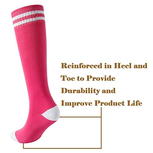 SOCKSDIARY Knee High Socks for Kids, Cotton Soccer Socks for Boys, Girls, Toddlers…… view 4