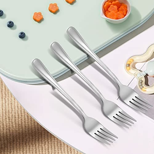 LIANYU 6-Piece Toddler Utensils Forks, Kids Silverware Forks for 2-10 Year Old, Children Cutlery Flatware Set, Kids Child Utensils for Home Preschools, Dishwasher Safe view 4