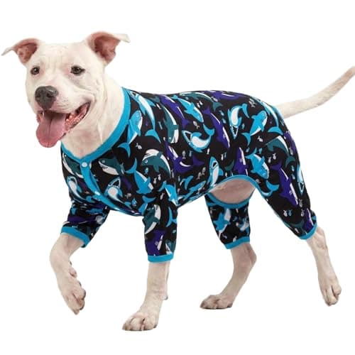 LovinPet Dog Pjs Large Breed, Whale Hello There White Print, M — image 1