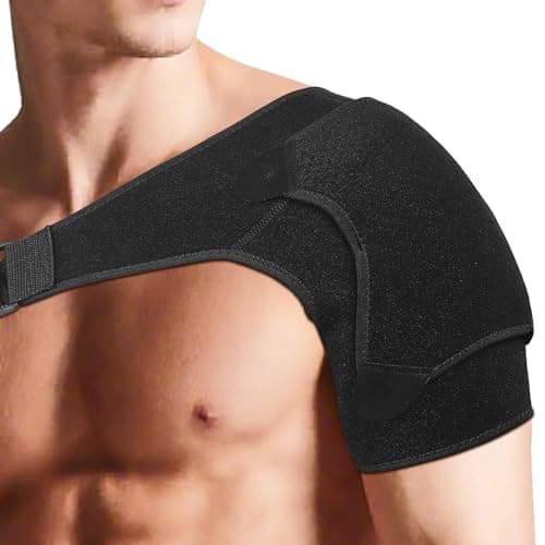 Lallabai Shoulder Brace for Torn Rotator Cuff: Adjustable Shoulder Support Sling for Women and Men Preventing Dislocation and Strains - Pain Relief for Right/Left Arm (Large) — image 1