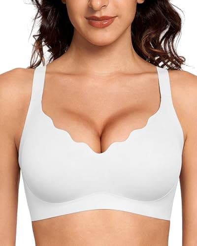 Gailife Scalloped Lift Bras Women Soft Jelly Push Up Wireless Bra Supportive V Neck No Underwire Seamless Tshirt Bralettes — image 1