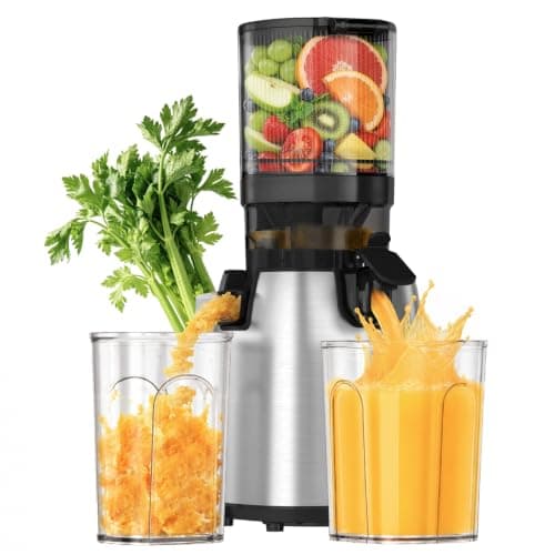 Single Auger Masticating Cold Press Juicer Machines, High Efficiency Slow Juicer with Large Capacity Juice & Pulp Cups, Easy to Clean Juicer for Fruits and Vegetables — image 1