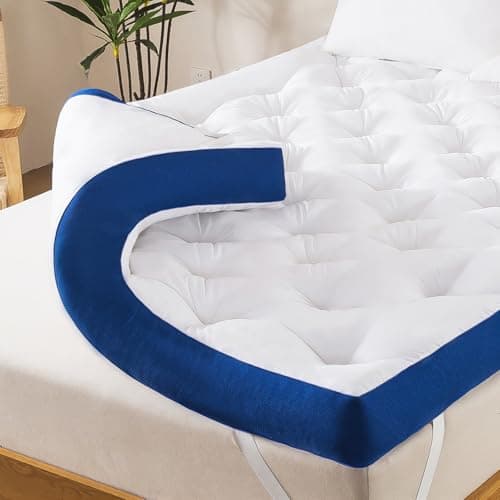 WhatsBedding 5 Inch Memory Foam Mattress Topper Queen for Back Pain, Filled with Flfuffy Soft Breathable Stuffing, Thick Supportive Pillow Top Queen Mattress Topper view 1