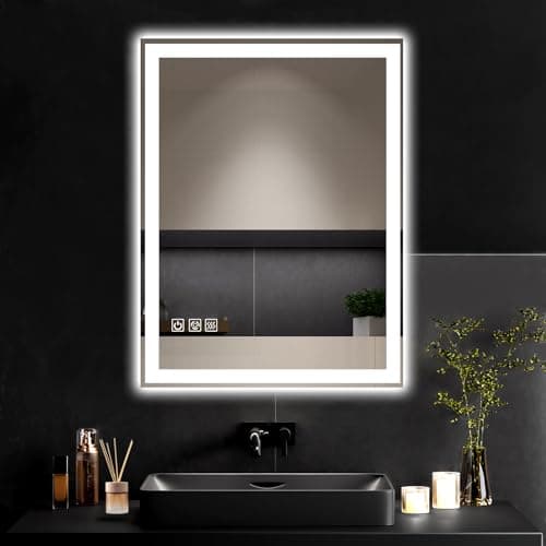 24"X32" LED Bathroom Vanity Mirror with Lights, Anti-Fog, Dimmable, Lighted Bathroom Mirror for Wall, Memory Function, Tempered Glass, Shatter-Proof, Backlit & Front Lit view 1