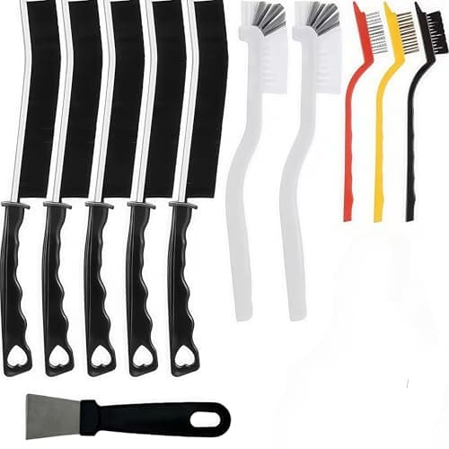 LSLCQW Hard Bristle Crevice Cleaning Brush, Small Cleaning Brushes, Grout Cleaner Brush, Toilet Brush, Scrub Brush for Shower Tile, Skinny Gap Cleaning Tools for Household Use, Bathroom, Kitchen (11) — image 1