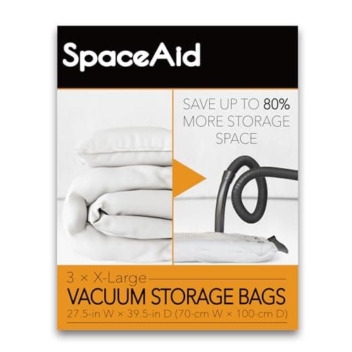 SpaceAid Jumbo Vacuum Storage Bags, Space Saver Sealer Compression Bags for Comforters, Blankets, Pillows, Bedding, Clothes (X-Large 3 Pack) — image 1