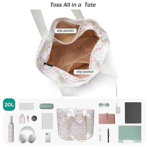 mcuvaec Corduroy Tote Bag for Women, Foldable Tote Bag With Zipper, Large Shoulder Bag, Purses and Handbags for Work Travel view 6