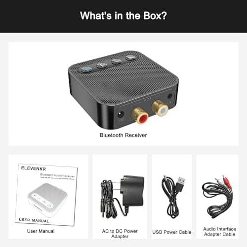 Bluetooth Adapter for Stereo Receiver - aptX HD RCA/3.5mm Output | Bluetooth Audio Receiver for Music Streaming Sound System Works with SmartPhones Tablets, Plug and Play view 4