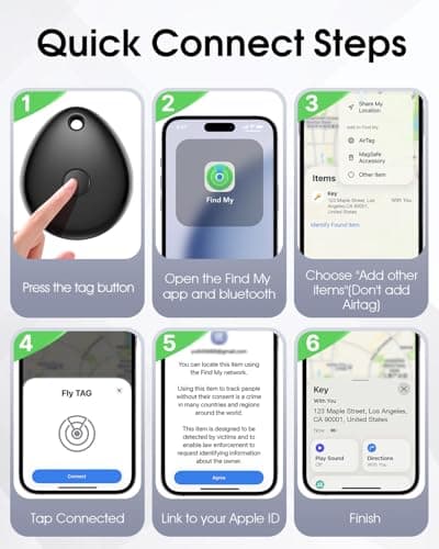 Air Tracker Tags-4 Pack, iOS Only, Apple Find My Certified, Luggage Tracker view 2