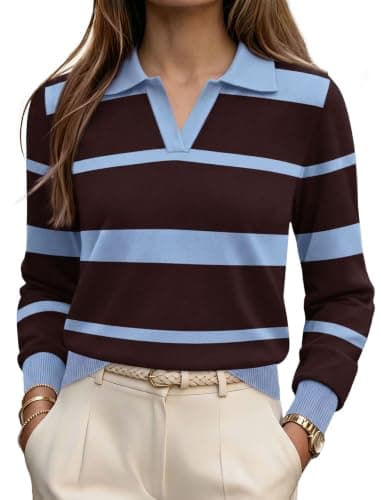 Sweaters for Women Business Casual Fall Outfits 2026 Long Sleeve Basic Tops view 2