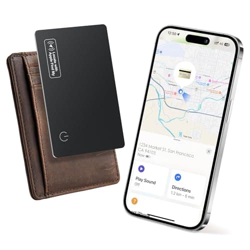 Wallet Tracker Card (iOS Only) - 0.07in Slim, Compatible with Apple Find My, Bluetooth Tracker Smart Tracking Card Wallet Finder, IP68 Waterproof, Item Locator for Luggage Tags, Passports, Purse — image 1