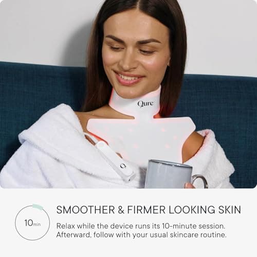 Qure Neck, Décolletage, Chest LED System, Red Light Therapy, 2 Wavelengths Red 633nm and Near-Infrared 830nm view 4