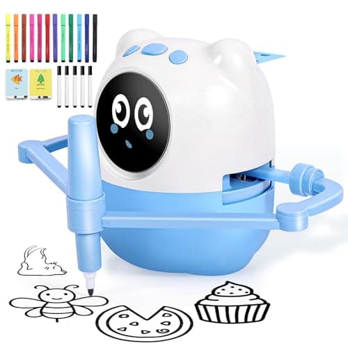 Drawing Robot for Kids Ages 3-8, Screen Free Step by Step Drawing Toy with 150+ Cards, 4-in-1 Learn to Draw Educational Robot, No App Required Art Supplies for Toddlers Boys Girls Birthday Gift