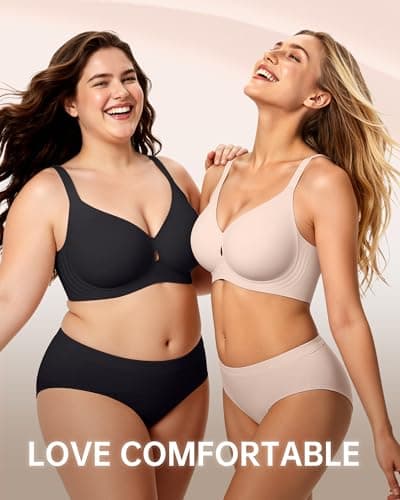 LetsJoli Wireless Bras for Women No Underwire Jelly Bras Seamless Push Up Full Coverage Bralettes Comfortable Everyday Bra view 6