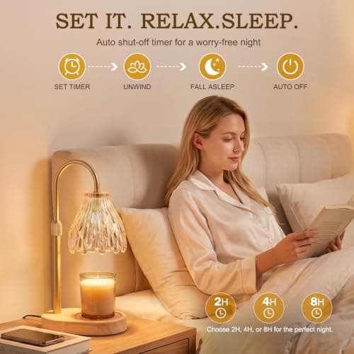 Dimmable Candle Warmer Lamp with Timer,Candle Lamp for Jar Candles view 6