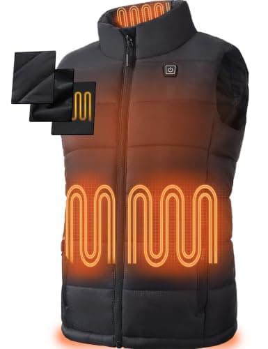Vestego Heated Vest Women with Battery Pack Included, Winter Outdoor | 6 heating zones, 3 temp levels, UL2056 certified battery pack, lightweight washable, for commute outdoor camping dog walks view 3