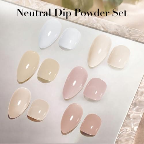 AzureBeauty Dip Powder Nail Kit, Milky Nude Ombre Shades view 2
