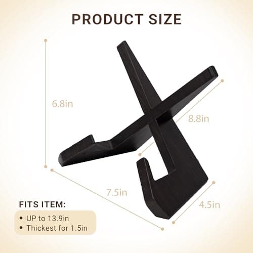 Yuoyar Wooden Cookbook Stand for Kitchen Counter - Detachable Recipe Book Holder - Kitchen Decor and Accessories view 3