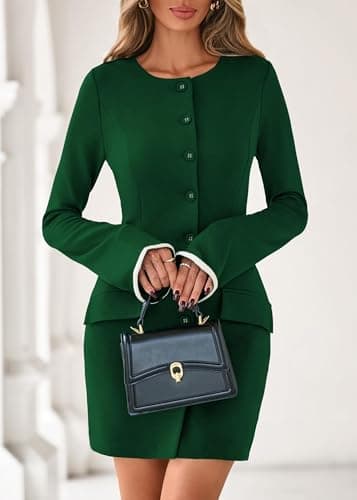 Lazysmile Women's Casual Dresses Long Sleeve Boat Neck Button Down Bodycon Mini Fall Party Club Cocktail Dresses for Women view 4