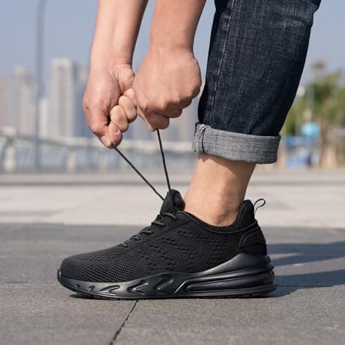 LARNMERN Men Non Slip Work Sneakers Water Resistant Food Service Zapatos Trabajo Antideslizantes Walking Shoes Waterproof Shoes Slip-on view 3