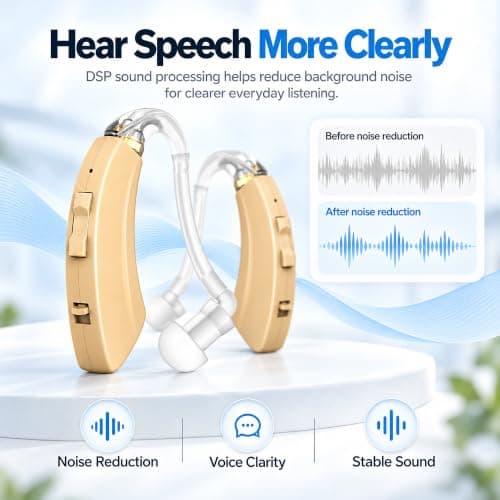 True Hearing Aids Not Amplifier Digital Rechargeable Hearing Aids for Seniors With Noise Cancellation Hearing Aid,OTC view 6