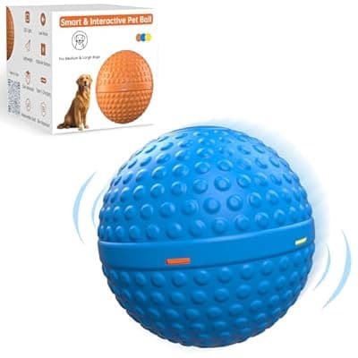 SNOYWEN Smart Interactive Dog Toy, Automatic Moving Bouncing Rolling Ball, Food-Grade Rubber Material IPX7 Waterproof Active Ball for Medium and Large Dogs
