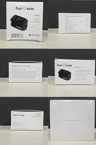 Zacurate Pro Series 500DL Fingertip Pulse Oximeter Blood Oxygen Saturation Monitor with Silicone Cover, Batteries and Lanyard (Royal Black) view 6