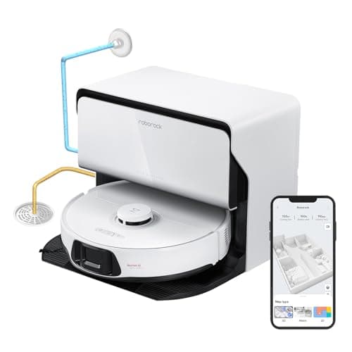 roborock S8 Max Ultra with Auto Water Refilling and Drainage System Robot Vacuum and Mop, FlexiArm Design, Smart Dirt Detection, Self-Emptying, 8000Pa Suction for Various Floors, Pet Hair, White view 1