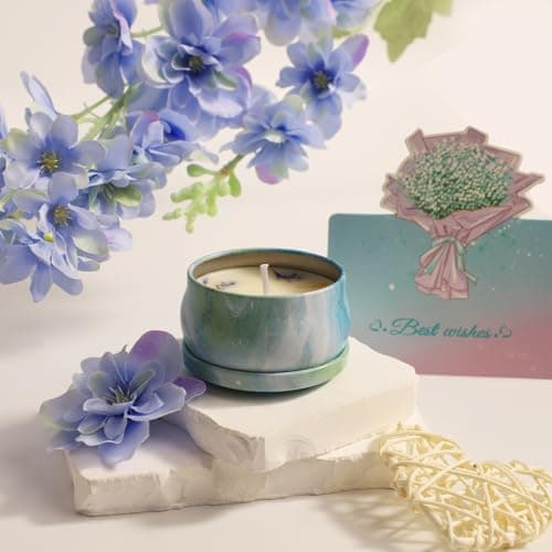 Birthday Gift for Women, Spa Basket Sets, Get Well Gifts, Self Care Gifts for Best Friends Sister Mom (blue cup) view 4