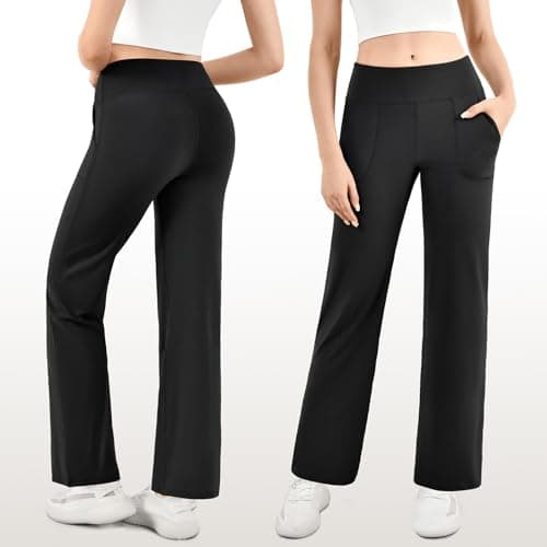 Walifrey Wide Leg Yoga Pants for Women with Pockets view 3