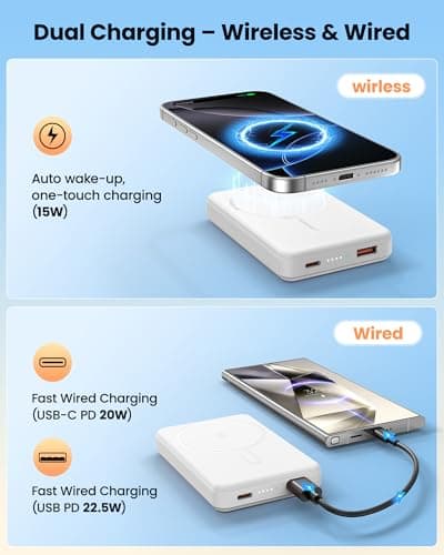 for MagSafe Power Bank 12000mAh, Magnetic Portable Charger view 2
