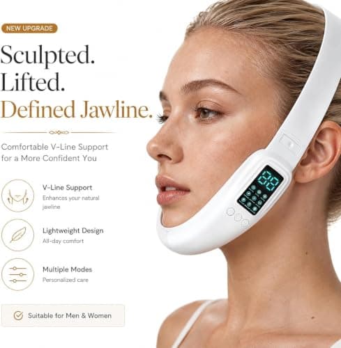 Electric Double Chin Device and V-Face Machine with 8 Modes and 15 Gear Adjustable Intensities - Intelligent Double Chin Machine for V-face view 2