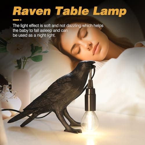 Halloween Crow Lamp with Bulb view 5