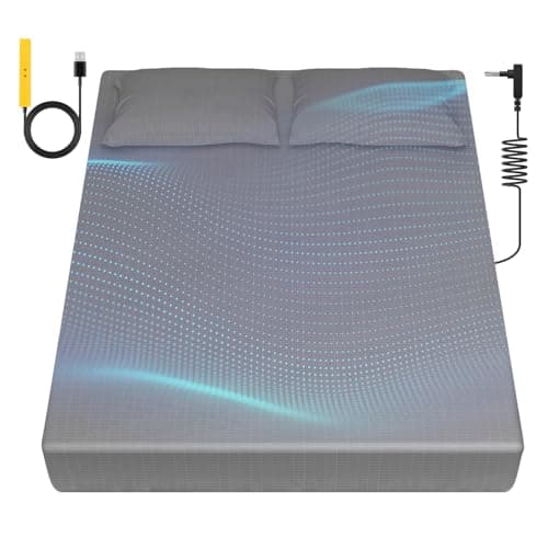 Grounding Sheet, 90% Organic Cotton+10% Pure Silver Organic Grounded Sheets for Improved Sleep, Pain Relief, with Static Grounding Cord and Test Pen (Gray, (78.2 * 80.1 * 15 in)) view 1