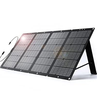 120W Portable Solar Panel, High 22% Efficiency ETFE Foldable Solar Panel Charger with Carry Case, IP65 Waterproof, MC4 Output for Power Station RV Camping Off Grid