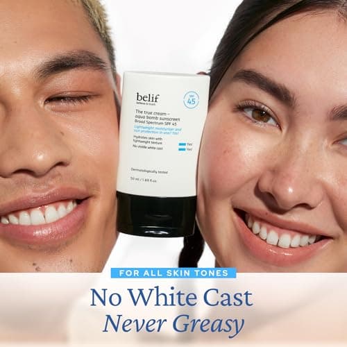 belif Aqua Bomb SPF 45 Hydrating Niacinamide Sunscreen (1.69 fl. oz) - The True Cream PA++++, Daily Broad Spectrum, No White Cast, Weightless & Invisible, Non-Greasy, Korean Skincare view 6