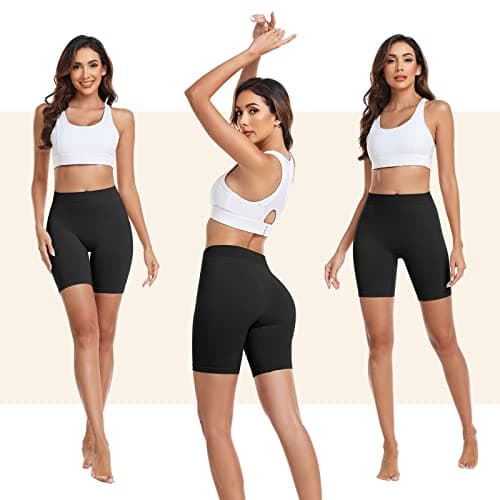 FRESBEIT 3 Pack Slip Shorts for Women Under Dress Comfortable Smooth Boyshorts Panties Biker Shorts view 5