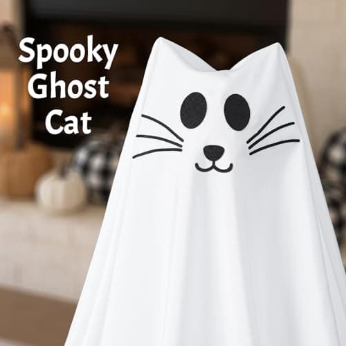 2 Packs Spooky Ghost Halloween Cat Decor Indoor for Birthday Party view 5