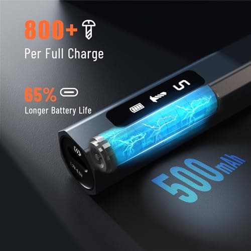 KATERK Electric Screwdriver, 64-in-1 Mini Precision Screwdriver Cordless with 5 Torque Levels, Max 0.75N.m, 500mAh Battery, Small Power Screwdriver Repair Tool Kit for 3D Printer, Laptop, Phone, Watch view 4
