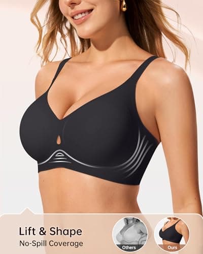 LetsJoli Wireless Bras for Women No Underwire Jelly Bras Seamless Push Up Full Coverage Bralettes Comfortable Everyday Bra view 3