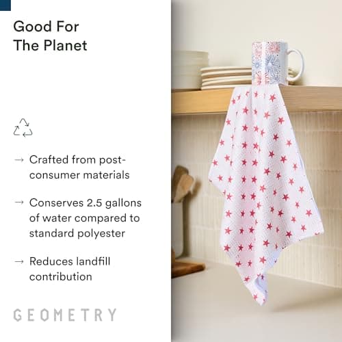GEOMETRY Kitchen Tea Towel - Quick Dry Microfiber Cloth Dish Towels for Kitchen Drying - Premium Quick Dry Towel (Gradient Star, 1-Pack) view 4