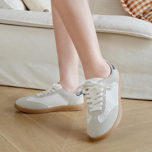 JENN ARDOR Womens Retro Fashion Sneakers Casual Walking Shoes Classic Non-Slip Comfort Dress Skate Shoes view 3