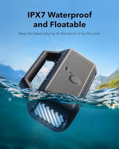 Soundcore Boom 2 by Anker, Outdoor Bluetooth Speaker with 80W Powerful Bass, 24H Playtime, IPX7 Waterproof & Floatable, RGB Lights, Custom EQ, Portable for Beach, Pool & Camping (Black) view 5