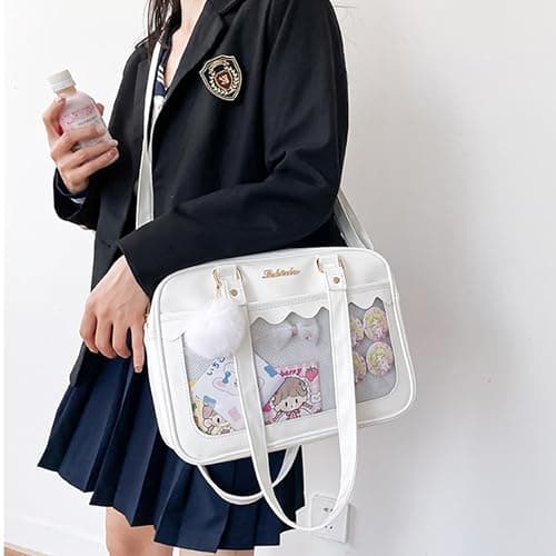 TTCAYU Ita Bag Crossbody kawaii Pin Display Bag with Insert Ita Messenger Bags Japanese Handbag Shoulder JK Purse for Girl view 6