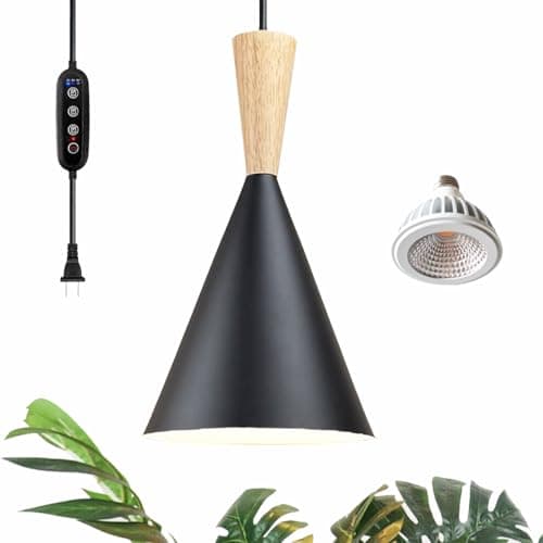 VALIKIY Hanging Grow Lights for Indoor Plants, Full Spectrum, with Timer and 15FT Power Cord, 20W Pendant Plant Lights for Indoor Growing, Large Tall Plant, Garden, Flowers, Greenhouse. view 1