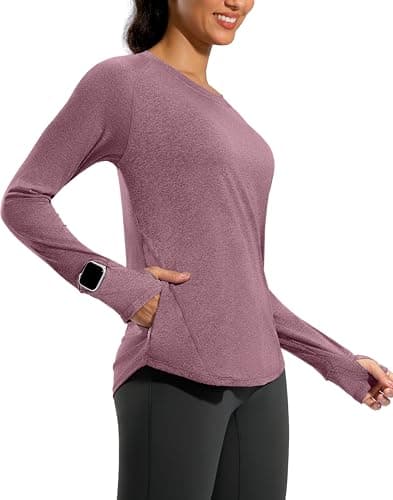G Gradual Long Sleeve Workout Tops for Women Quick Dry Lightweight Running Athletic Shirts with Zip Pocket Moisture Wicking — image 1