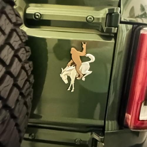 Bronco Sasquatch Emblem Overlay Decal, 3x4 Inch, Black Metallic, Weather-Resistant 3M Adhesive, 2021-2025 Models (Bronze Metallic, Rock Out) view 4